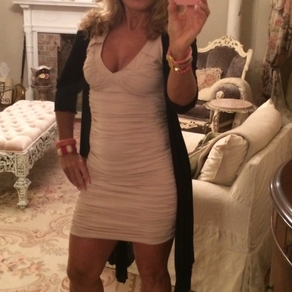 Elegant Pink Ruched Dress